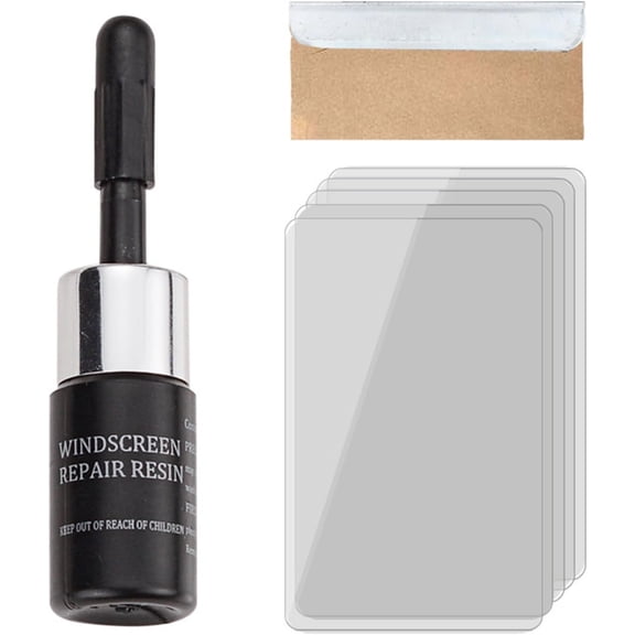 Windshield Chip Repair Kit, Glass Repair Liquid for Cracks, Long-Lasting with Invisible Repairs, Cracked Windshield Repair Kit for All Types