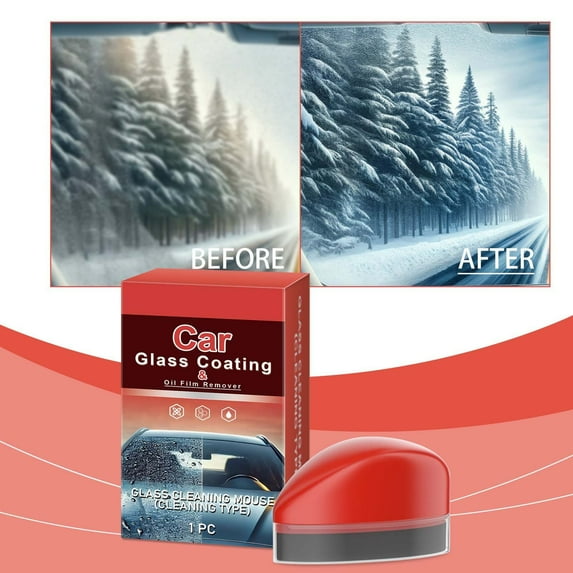Windshield Cleaner Oil Film Remover Auto Glass Bright Mouse Coating 100ml - Streak Free Formula with Strong Decontamination Power - Creates Protective Barrier - Easy to Use on All Glass Surfaces