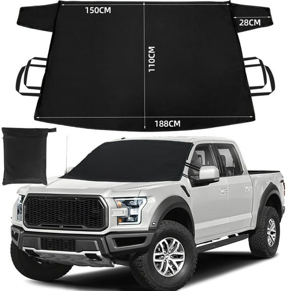 Windshield Cover for Ice and Snow | Durable Oxford Fabric | Windshield Cover for SUV, Sedan, Coupe & Hatchback | Protection from Snow, Ice & Frost | Winter Car Accessories-74*43.3 inch