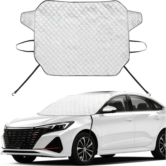 Windshield Cover for Ice and Snow, 75.9"x49.6" Car Windshield Snow Cover, Windshield Snow Ice Cover for Most Cars, Sedan, SUV