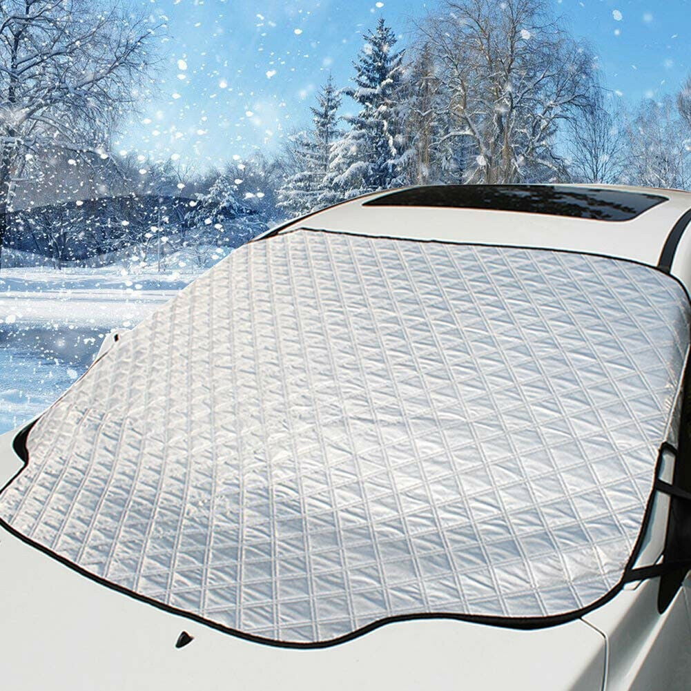 Relentless Drive Windshield Cover for Ice and Snow Kit - Windshield Car Snow Cover & Snow Brush Bundle - Easy Use, Fits All Cars - Car Winter