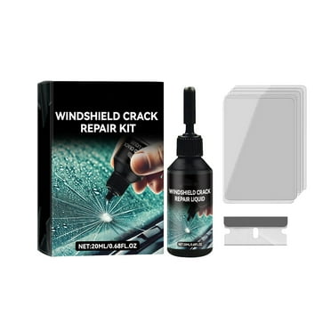 Windshield Crack & Chip Repair Kit, Automotive Glass DIY Repair Tool for Cars, Vehicle Windshield Damage Fix Kit with Plastic Tools for Glass Restoration A