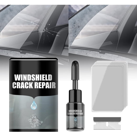 Windshield Crack Repair Fluid Kit, Car Windshield Repair Kit Cracks Gone Glass Kit Windscreen Tool, Car Glass Repair Fluid for Fixing Chips and Star Shaped Crack(xxw)