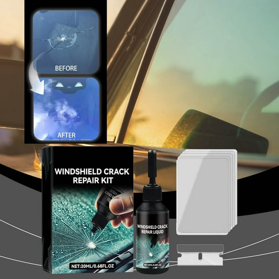 Windshield Crack Repair Kit, 2025 New Glass Cracks Gone Repair Kit, Premium Car Windshield Crack Repair Fluid for Automotive Windscreen Tool, Quick Fix Windshield & Glass Repair Tools