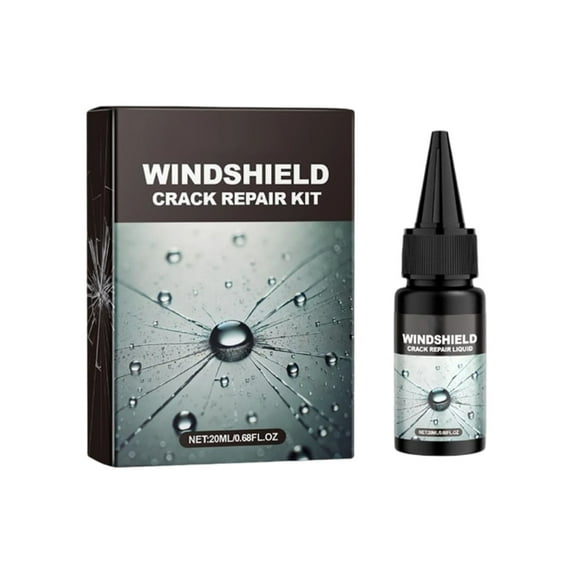 Windshield Crack Repair Kit, 2025 New Premium Windshield Repair Kit, Quick Glass Repair Liquid, for Windshields, Window, Mirrors and All Glass Crack Types, 1 Set