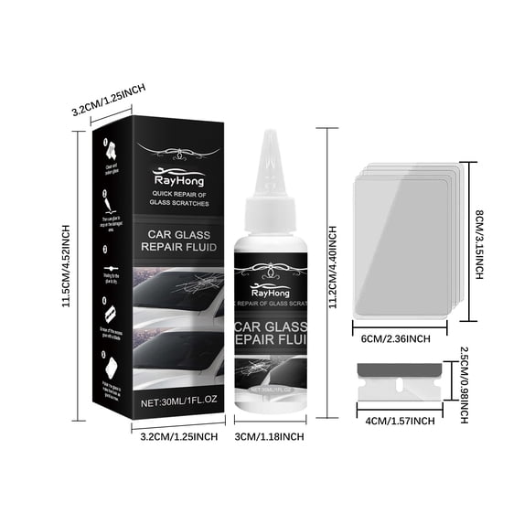 Windshield Crack Repair Kit, 2025 Upgrade Premium Windshield Repair Kit, Cracks Gone Glass Repair Automotive Windscreen Tool Kit for Chips and Cracks Car (1oz)