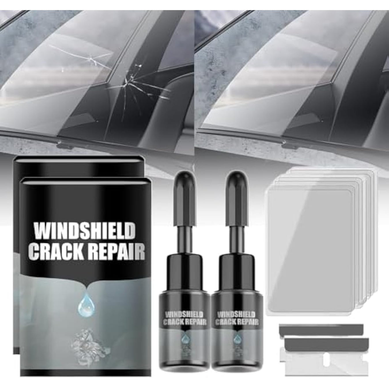 Windscreen repair kit car windscreen crack repair kit for fix auto