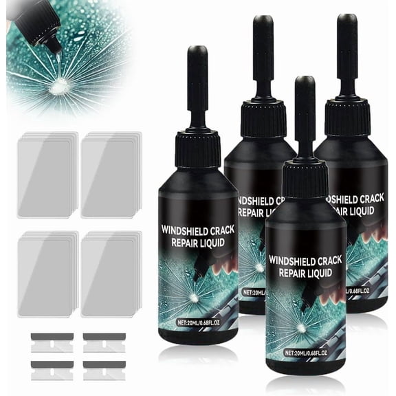 Windshield Crack Repair Kit, 2026 New Cracks Gone Glass Repair Kit, Windshield Crack Repair Kit for Chips and Cracks, Automotive Glass Crack Repair Fluid Kit Quick Fix Car Windows Glass Tool