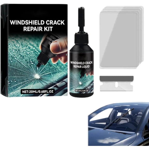 Windshield Crack Repair Kit, 2026 Universal Cracks Gone Glass Repair Kit, Quick Fix Windshield and Glass Repair Tools for Car Glass Crack Repair Kit