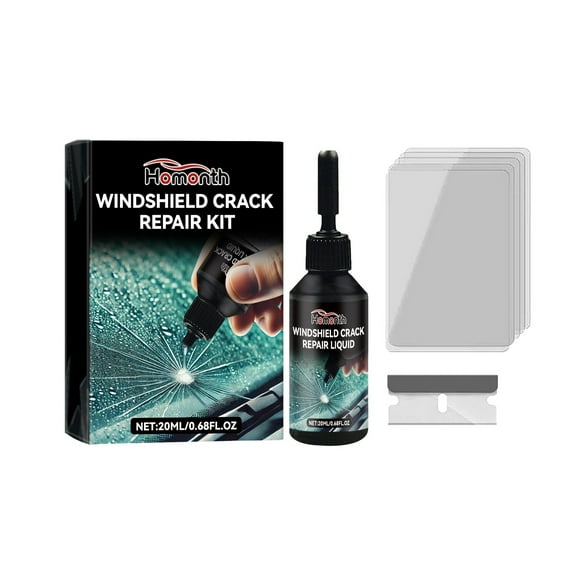 Windshield Crack Repair Kit, Automotive Front Windshield Repair Kit, Glass Repair Kit 20ml