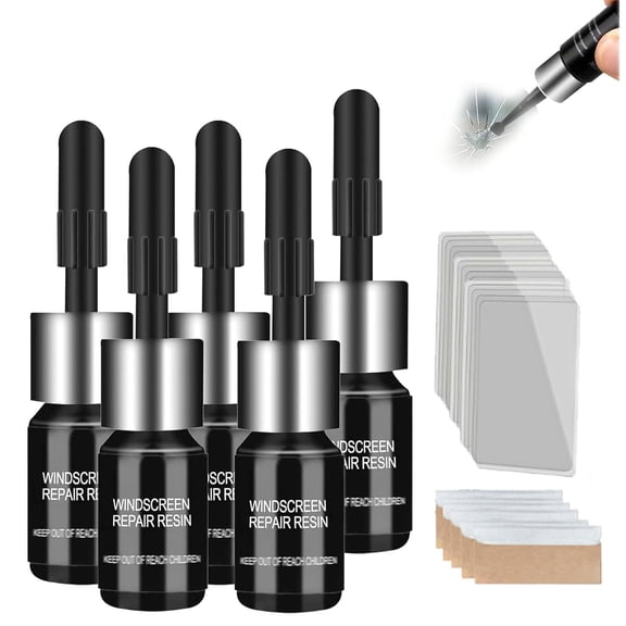 Windshield Crack Repair Kit, Universal Cracks Gone Glass Repair Kit, Auto Glass Repair Fluid Car Windshield Crack Chip Tool DIY FixKit, Glass Crack Filler for Bulls-Eye, Star-Shape