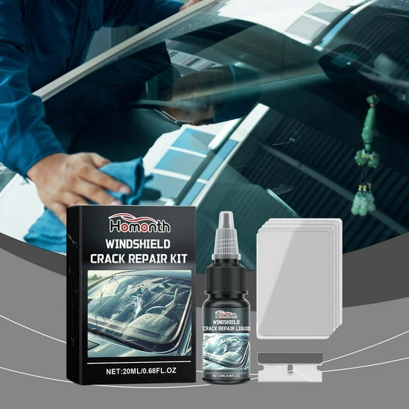 Windshield Crack Repair Kit with Epoxy Resin for DIY Glass Repair on Cars and Side Windows 20ml