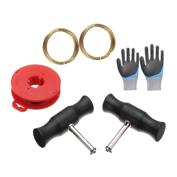 Windshield Cut Out Wire Car Windshield Repair Removal Tool Kit with Handle