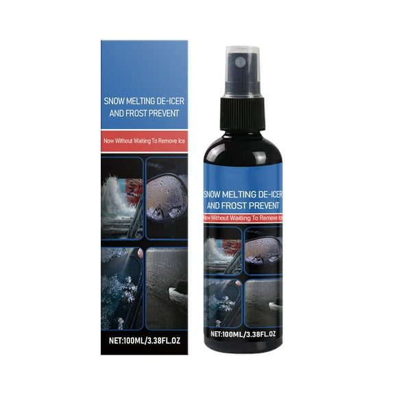 Windshield Deicer Spray Automotive Ice Melter Snow Remover for Car Windows Glass and Locks Fast Acting Ice Melting Agent for Winter Driving Safety and Vehicle Maintenance