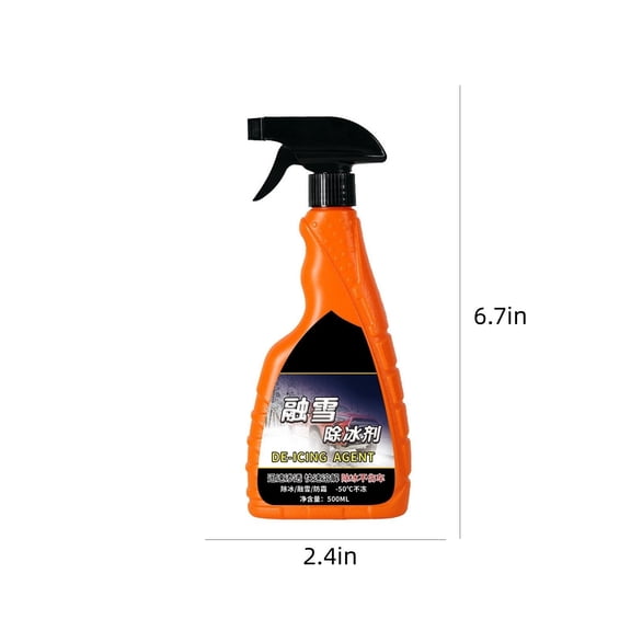 Windshield Deicing Agent - Instantly Melts Ice & Frost for Windshields, Mirrors & Locks - Easy Spray for Quick Clearing