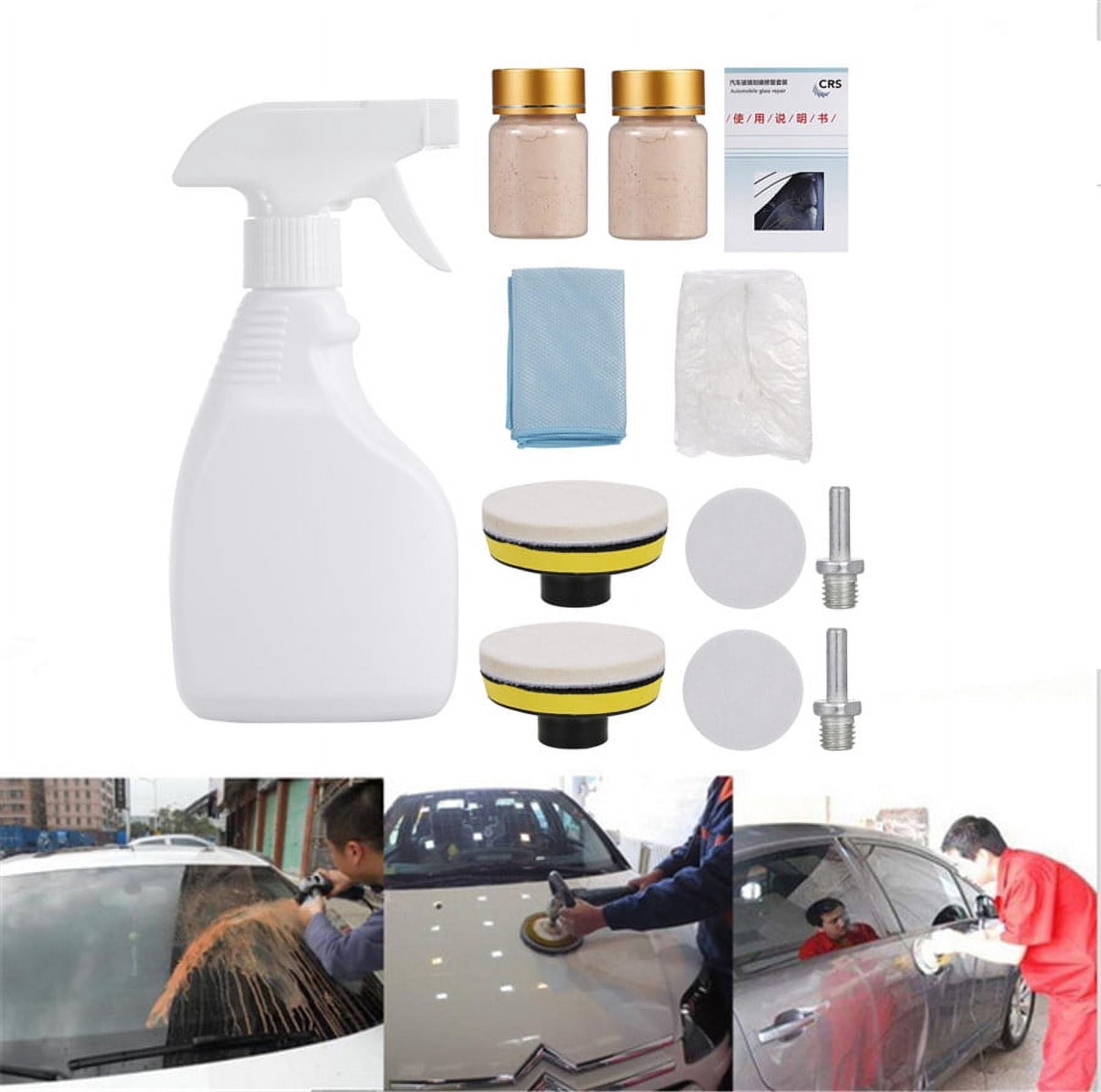 Window Buffing Windshield Glass Polishing Set Window Scratch Remover 120g Cerium Oxide ...