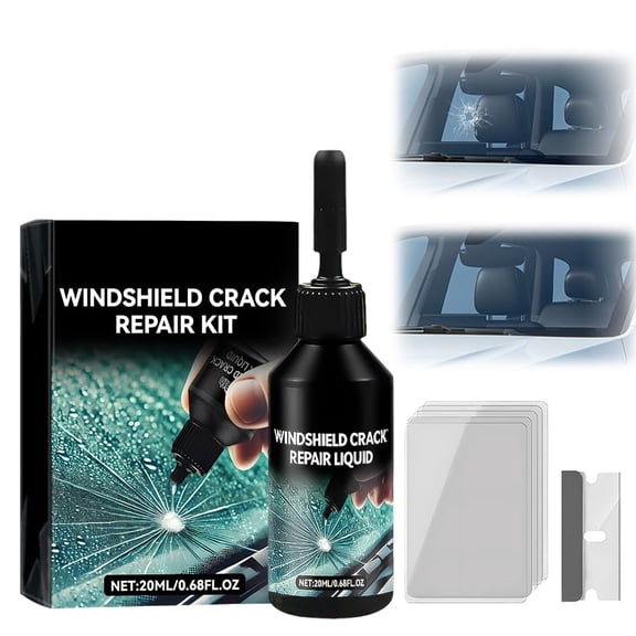 Windshield Glass Repair Kit, Quick Fix Liquid For Car Crack And Chip Repair