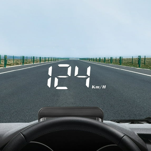 Windshield Heads Up Display for Car Digital Speedometer, Car GPS HUD, Speedometer USB Interface, Overspeed Alarm & Fatigue Driving Alarm for All Vehicles