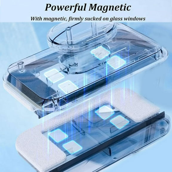 Windshield Magnetic Car Window Cleaner Double Sided Handle with