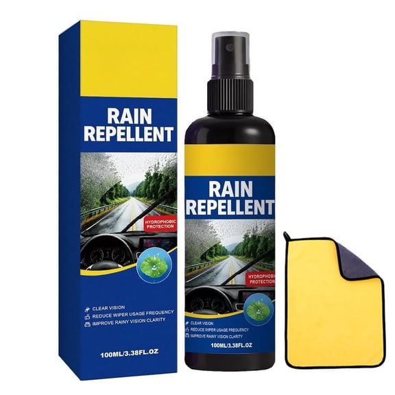 Windshield Rain Repellent Spray, Hydrophobic Glass Water Repellent Spray for Auto Windshields, Mirrors, And Windows, Improving Visibility in Rain