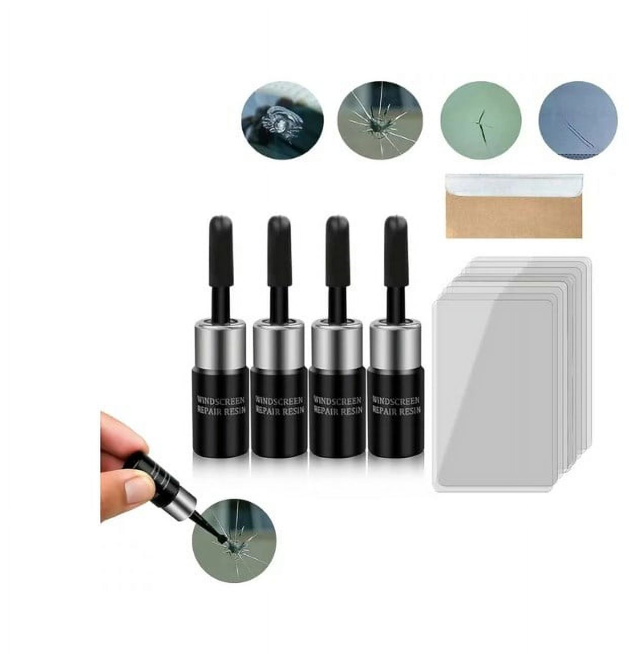 Windshield Repair Agent, 4 pcs Automotive Glass Nano Total Repair Fluid