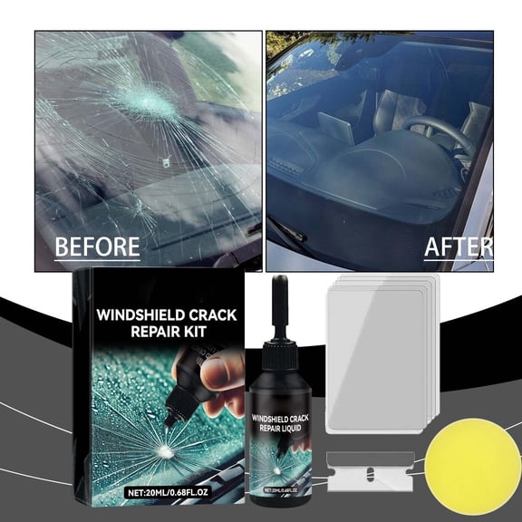 Windshield Repair Kit, 2026 Cracked Windshield Repair Kit for Car, Universal Cracks Glass Repair Kit for Cars