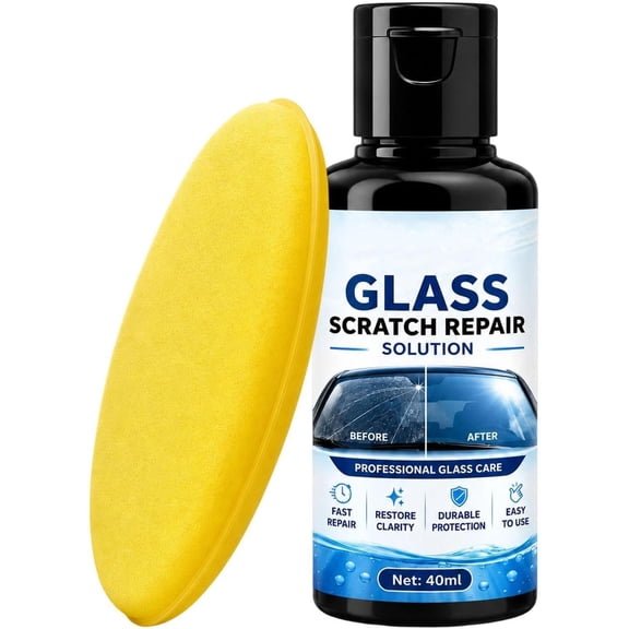 Windshield Repair Kit - 40ml Fast Acting Nano, Stain Removal Set | with Advanced Resin , Professional Glass-Bonding Formula, Scratch & Chip Filler, Easy-Apply Applicator for Truck SUV