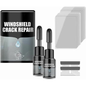 Windshield Repair Kit, Car Windshield Crack & Chip Repair Tool, Quick Fix Auto Glass Repair Kit with Resin for Chips Cracks Bullseye(2pcs)Q