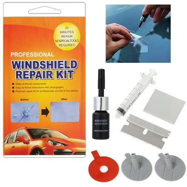 Windshield Repair Kit, Cracks Gone Glass Kit Automotive Windscreen Tool for Fixing Chips, and Star Shaped Crack