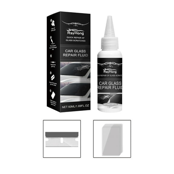 Windshield Repair Kit Glass Crack Fix Liquid Chip Remover for Car Auto Window Scratch Restoration 50ml