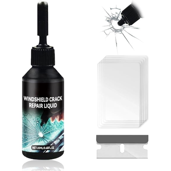 Windshield Repair Kit, Prevents Spreading Quick Fix,Window Repair Kit for Windshield Crack  for Home Roadside Workshop Auto Mechanics