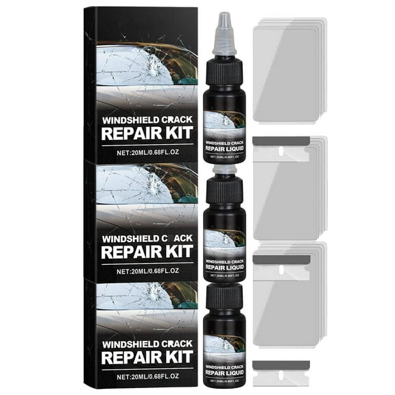 Windshield Repair Kit, Czzoypi Quick Fix Crack Repair Liquid, 20ml Auto Glass Repair Solution for Clear Vision Safe Driving