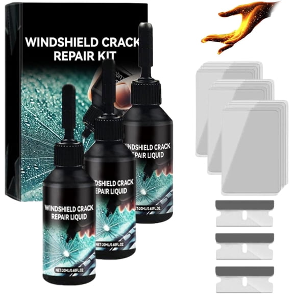 Windshield Repair Kit for Car Glass Cracks & Chips, Automotive Window Resin Tool