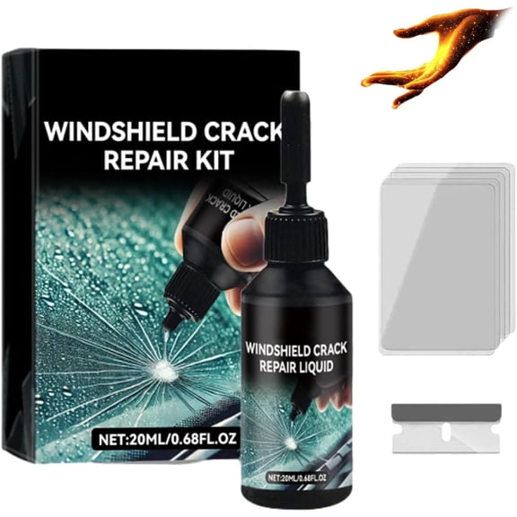 Windshield Repair Kit for Car Glass Cracks & Chips, Automotive Window Resin Tool