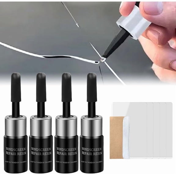 Windshield Repair Kit for Chips and Cracks, Car Glass Repair Liquid