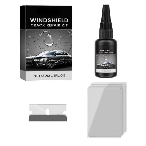 Windshield Crack Repair Kit – Car Window Repair Liquid for Cracks, Auto Glass Fix Tool for Mirrors & Home Glass