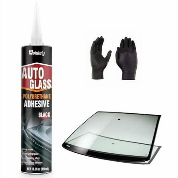 Windshield Sealant Black 310ml, Fast Cure Windshield Adhesive, High Strength Polyurethane Sealant, Suitable for Vehicles and RV