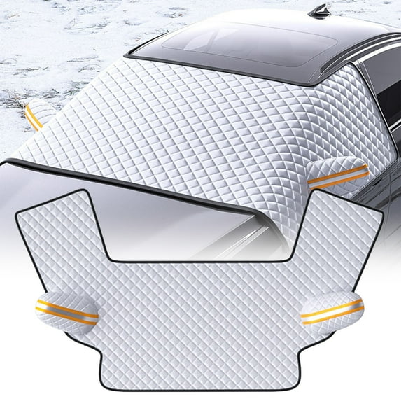 Windshield Snow Cover under $5! kkbbma All Season Windshield Snow Cover,360 All-Weather Car Ice Protector,Reversible Sunshade Frost Shield,Universal Fit Windshield Protector,Outdoor Car Accessories