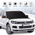 thumbnail image 1 of Windshield Snow Cover - Extra Large Thicker - Fits Any Car Truck SUV Van - Windproof Design - Waterproof Outdoor Cover with Side Mirror Covers - Black - L, 1 of 7