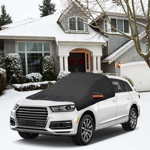 Windshield Snow Cover with Magnetic Edges, Winter Frost Protector for Cars, Full Protection for Windshield, Wipers, and Side Mirrors, Easy to Install, Suitable for All Seasons
