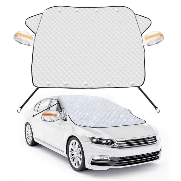 Windshield Snow Cover With Side Mirror Protection, All Weather Car Windshield Sun Shade, Waterproof Ice Frost Snow Protector For SUV Truck Sedan Winter Accessories