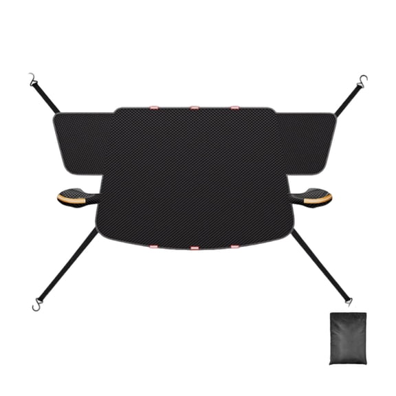 Windshield Snow Cover For Most Vehicle Models, Windshield Protector From Ice And Snow With Side Window Cover And Side Mirror Cover, Sun Protector For Car Windshield With Reflective Strip-orange