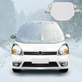 thumbnail image 1 of Windshield Snow Cover, Windshield Cover for Ice and Snow 4-Layer Protection for Snow, Ice, UV, Frost Wiper & Mirror Covers, Windproof Sunshade Cover for Cars, Sedans, and Compact SUVs (Middle), 1 of 5