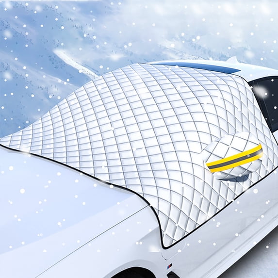 Windshield Snow Cover with Magnetic Edges, Magnetic Car Anti-Snow Cover, Winter Frost Protector for Cars, SUVs, RVs, Vans and Trucks