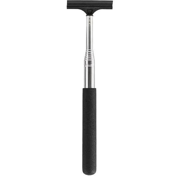 Handle Windshield Squeegee with Mirror Cleaner Tool for Car Window Seat Black