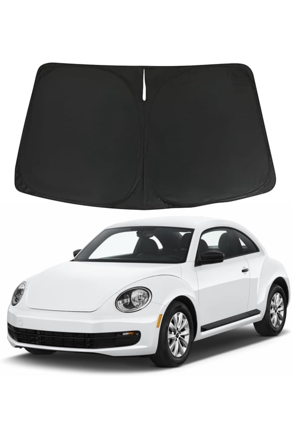Windshield Sun Shade for 2012-2019 Volkswagen VW Beetle Accessories, Foldable Window Sunshade Sun Visor Protector, Front Windshield Sunshade Sun Shield Blocks UV Rays Heat