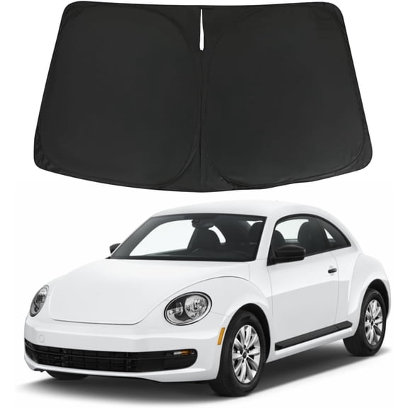 Windshield Sun Shade for 2012-2019 Volkswagen VW Beetle Accessories, Foldable Window Sunshade Sun Visor Protector, Front Windshield Sunshade Sun Shield Blocks UV Rays Heat