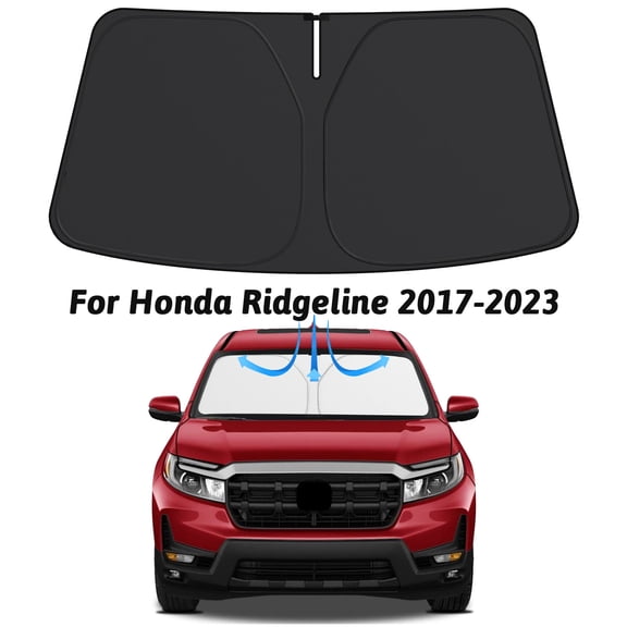 Windshield Sun Shade 2026 Upgrade Front Car Shades, Foldable Sun Shade Protector Fit for 2017-2020 2021 2022 2023 Honda Ridgeline