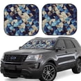 thumbnail image 1 of Windshield Sun Shade, Abstract Blue Squares Foldable Car Sun Shade Windshield for Front, 2 Pieces, 1 of 7
