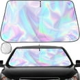 thumbnail image 1 of Windshield Sun Shade Auto Sunshade Windshield Cover Iridescent Front Window Protector Car Windshield Sun Shade Privacy Block UV Rays Heat Insulation,Foldable Easy Install,27.6*52 inch,Topboutique, 1 of 6